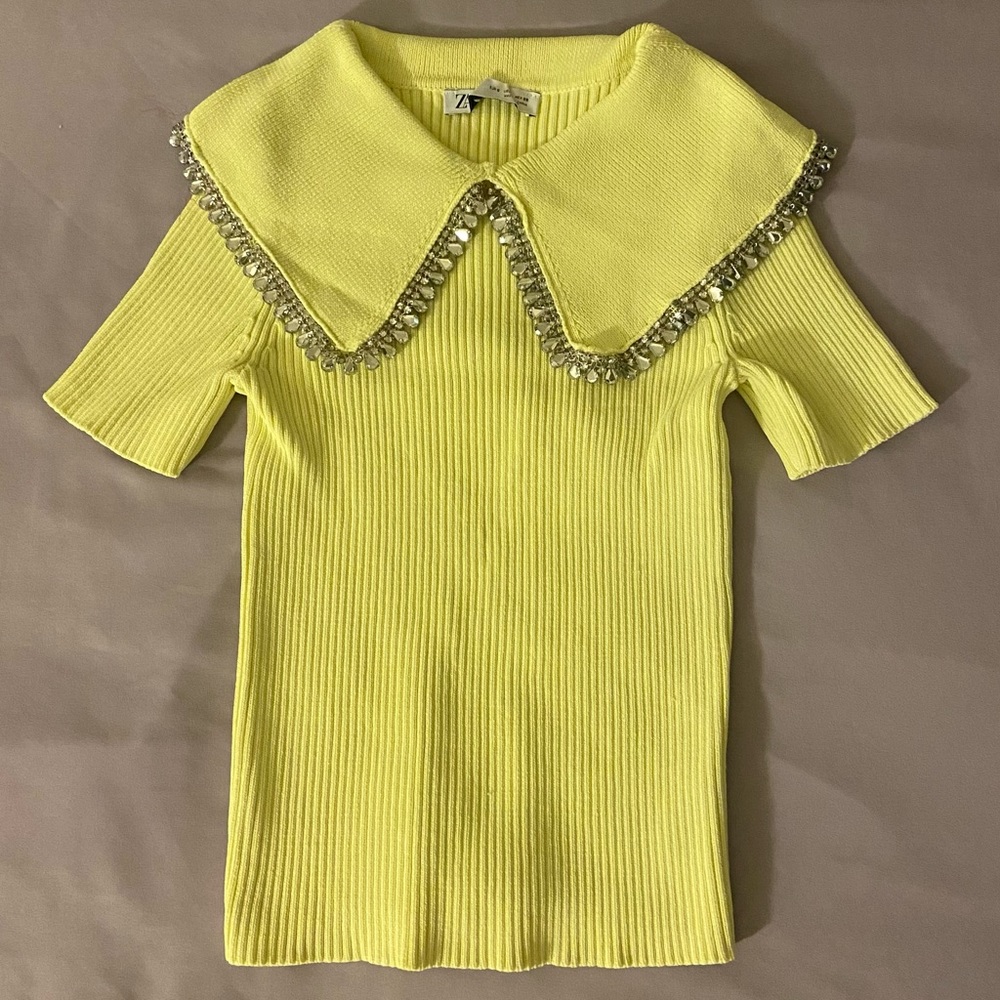 Zara jewel knit top